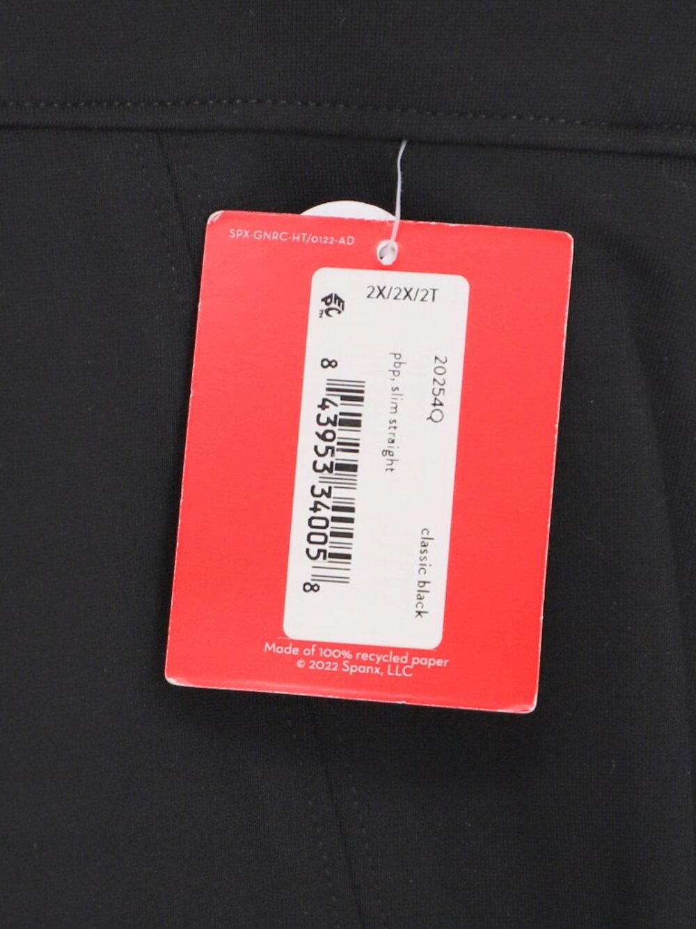 NWT SPANX Perfect Slim Straight Pant in Classic Black Black Size 2Xp - Picture 9 of 11